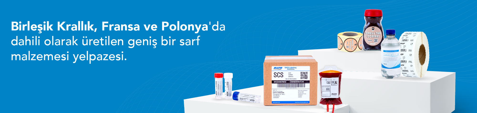İngiltere, Fransa ve Polonya'da şirket içinde üretilen geniş bir sarf malzemesi yelpazesi.