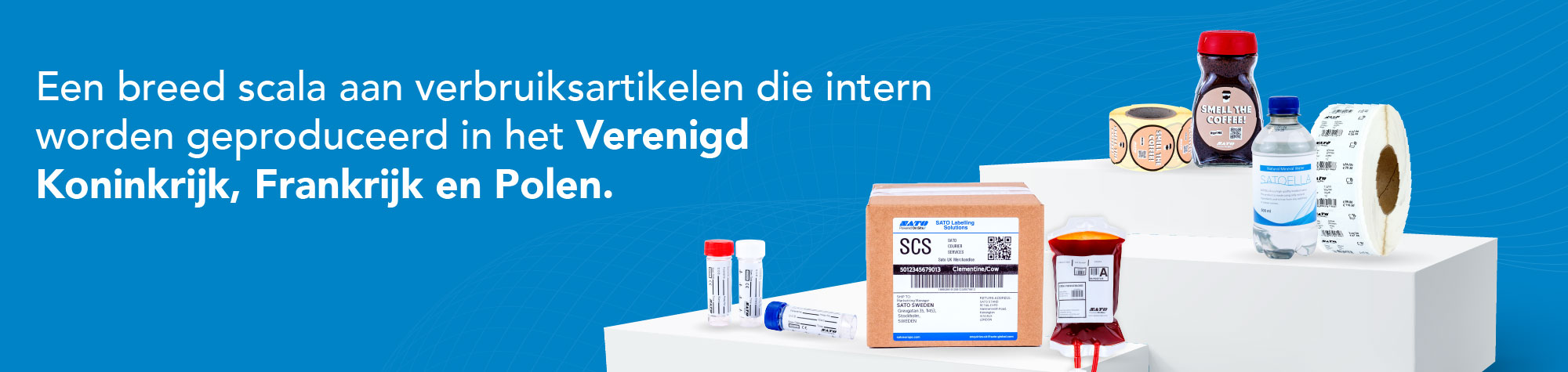 Een breed scala aan verbruiksartikelen geproduceerd in het Verenigd Koninkrijk, Frankrijk en Polen