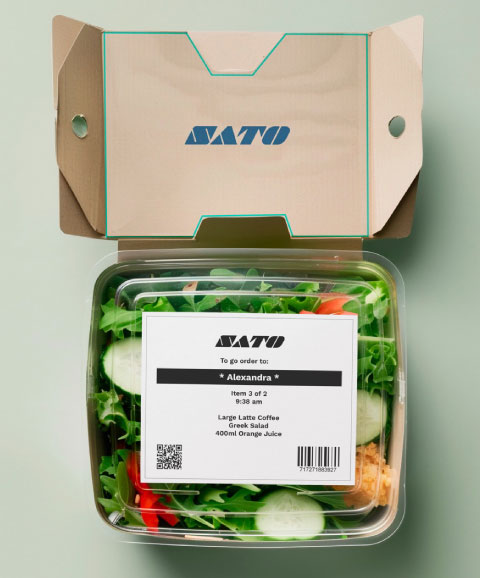Salad packaging in box