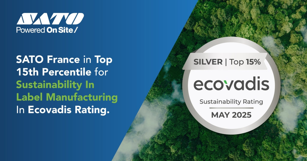 SATO France SAS Maintains Its EcoVadis Silver Medal and Continues Its Journey Toward Gold