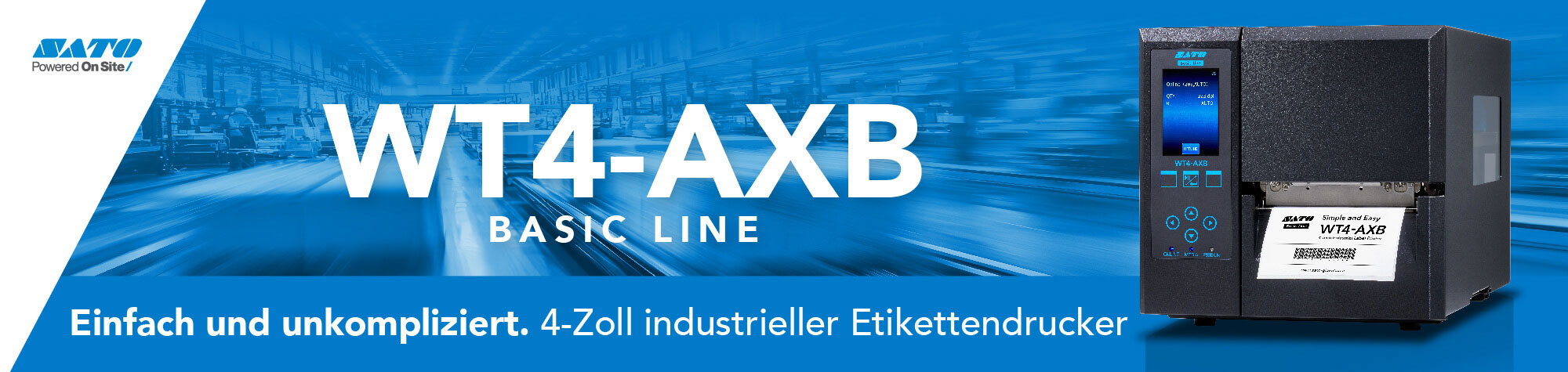 WT4-AXB Basic Line - Einfach und unkompliziert. 4-Zoll industrieller Etikettendrucker
